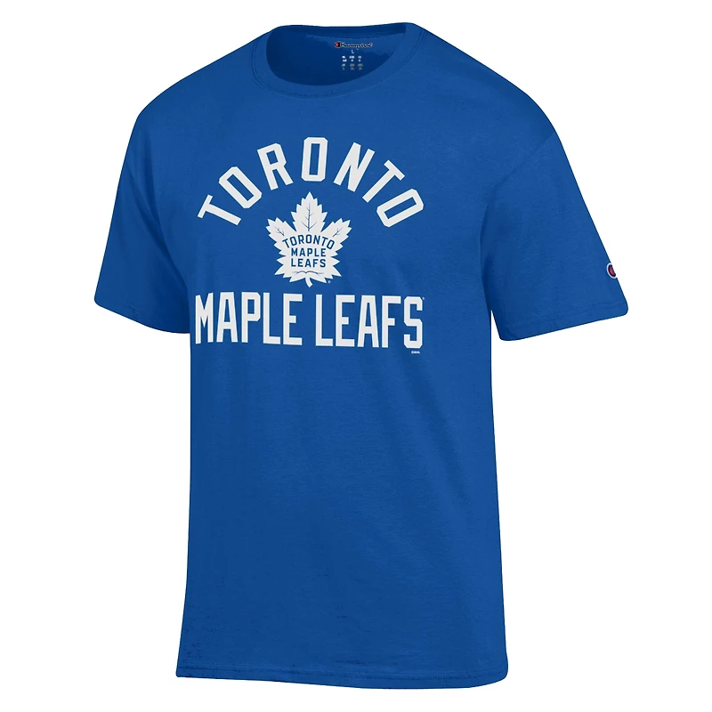Men's Champion  Blue Toronto Maple Leafs Primary Logo Jersey T-Shirt