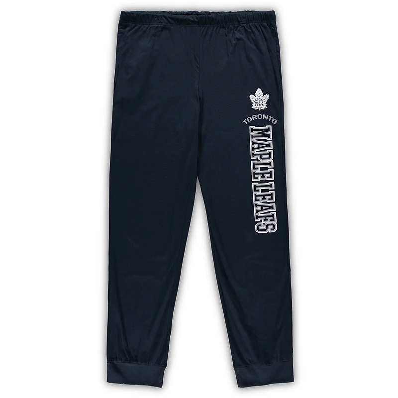 Men's Concepts Sport Navy Toronto Maple Leafs Big & Tall Pullover Hoodie Joggers Sleep Set