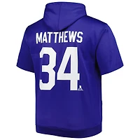 Men's Fanatics Auston Matthews Blue Toronto Maple Leafs Big & Tall Name Number Pullover Hoodie