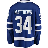 Maillot Breakaway à domicile des Maple Leafs de Toronto Fanatics Auston Matthews pour hommes, bleu