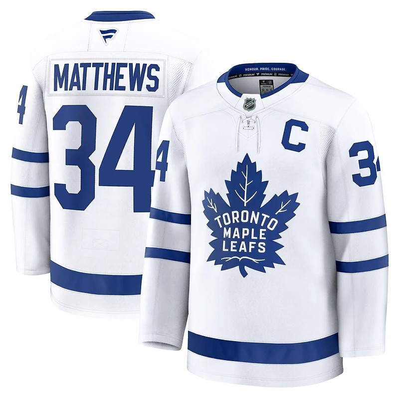 Maillot extérieur de qualité supérieure blanc Auston Matthews des Maple Leafs Toronto Fanatics pour hommes