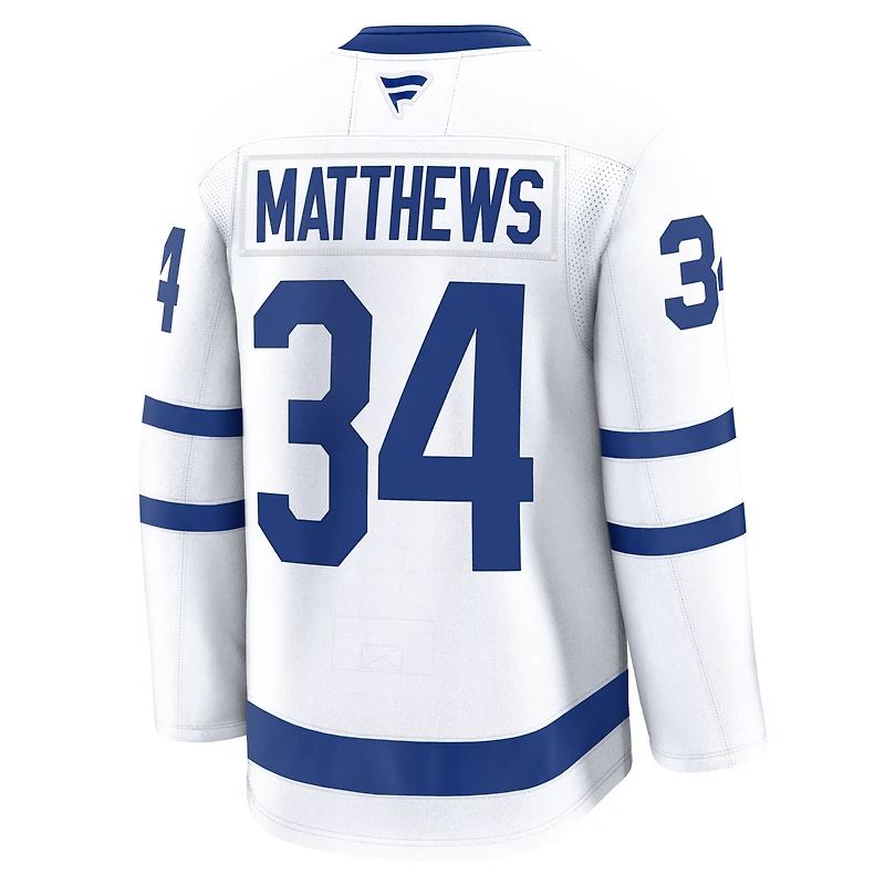 Maillot extérieur de qualité supérieure blanc Auston Matthews des Maple Leafs Toronto Fanatics pour hommes