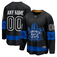 Maillot personnalisé noir Fanatics pour homme des Maple Leafs de Toronto, modèle Breakaway alternatif
