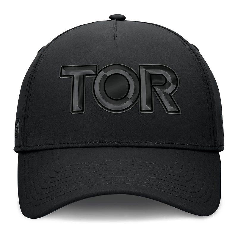 Casquette Fanatics noire authentique pour homme des Maple Leafs de Toronto, équipe route professionnelle, Code Flex