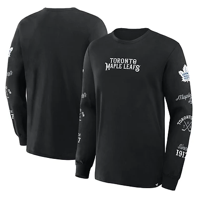 Men's Fanatics Black Toronto Maple Leafs Boxed Legacy Long Sleeve T-Shirt