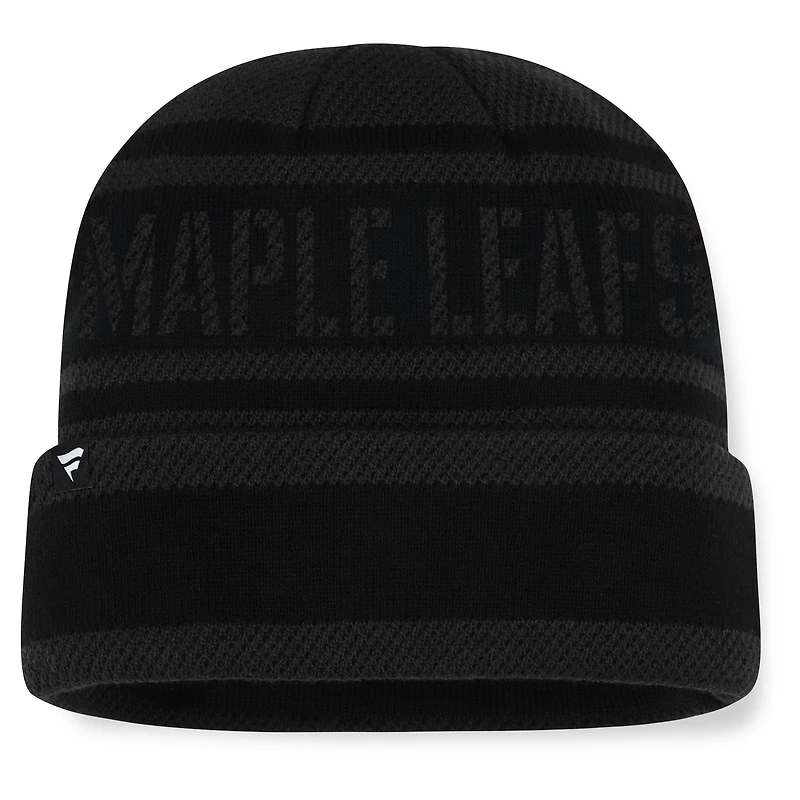 Men's Fanatics Black Toronto Maple Leafs Recon Cuffed Knit Hat