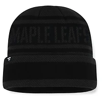 Men's Fanatics Black Toronto Maple Leafs Recon Cuffed Knit Hat