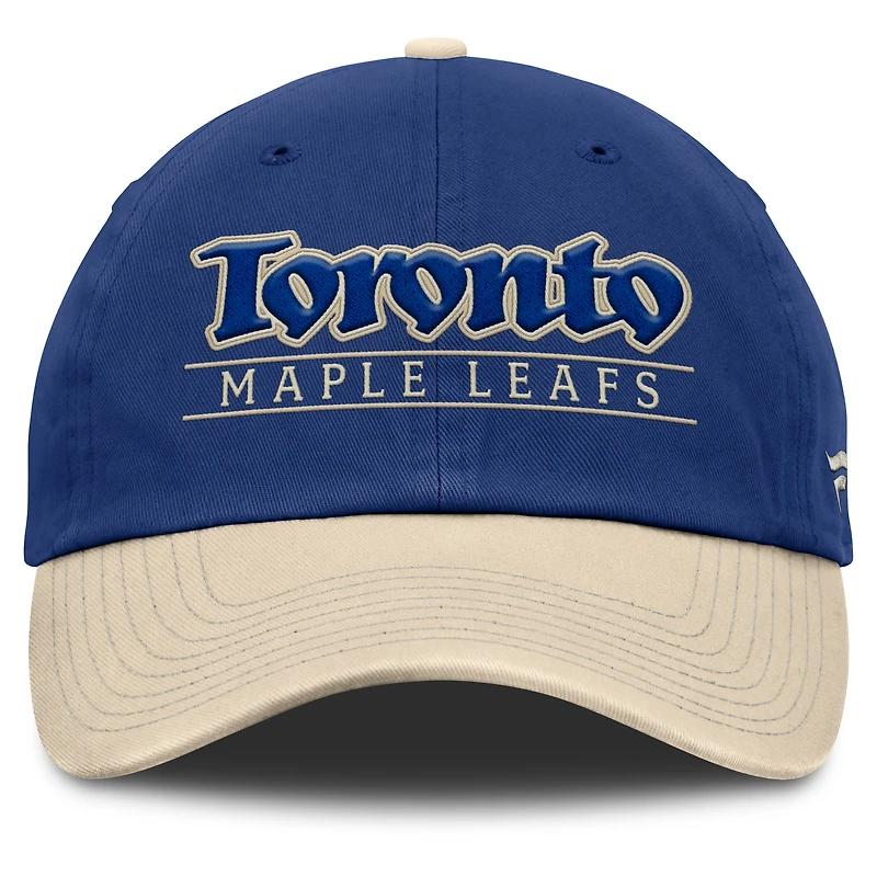 Men's Fanatics Blue/Khaki Toronto Maple Leafs Home Ice Adjustable Hat