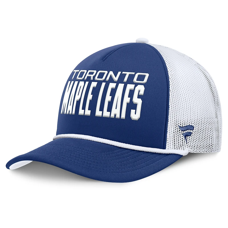 Men's Fanatics Blue/White Toronto Maple Leafs Authentic Pro Rink A-Frame Adjustable Hat