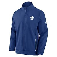 Veste bleue entièrement zippée Fanatics pour hommes des Maple Leafs de Toronto Authentic Pro Rink Coaches