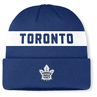 Bonnet en tricot à revers authentique Pro Rink des Maple Leafs de Toronto pour homme, bleu Fanatics