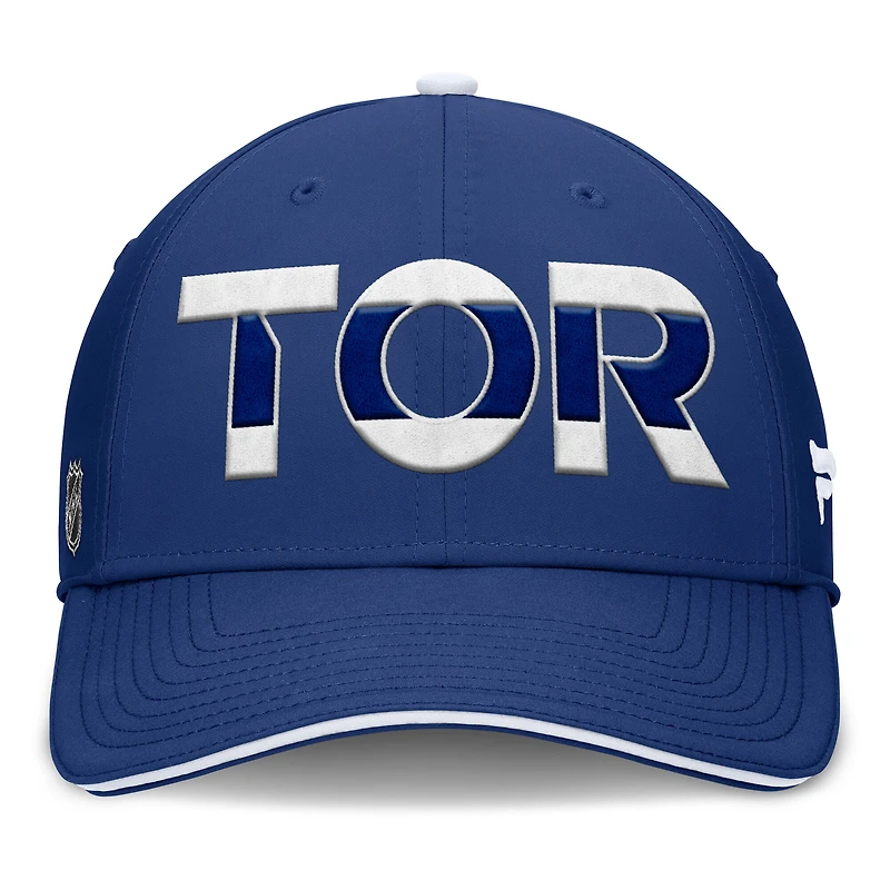 Casquette Fanatics bleue authentique Pro Rink Flex des Maple Leafs de Toronto pour homme