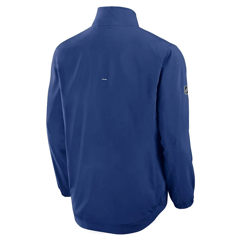 Men's Fanatics Blue Toronto Maple Leafs Authentic Pro Rink Full-Zip Coaches Jacket