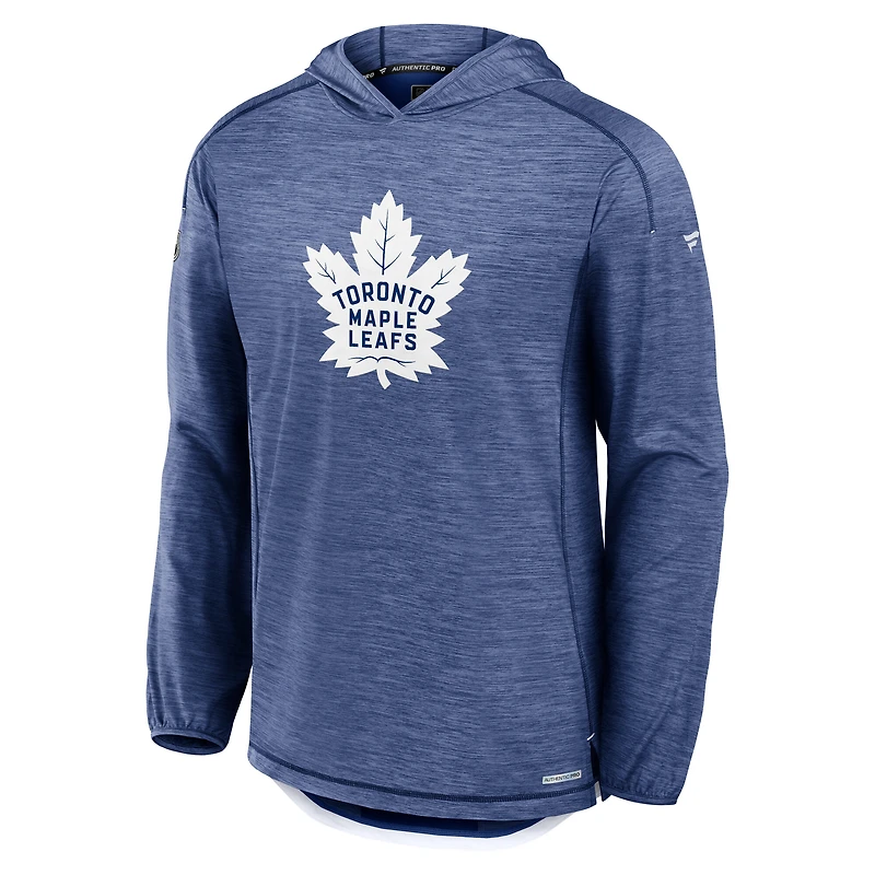 Sweat à capuche léger authentique Pro Rink bleu pour hommes Fanatics Toronto Maple Leafs