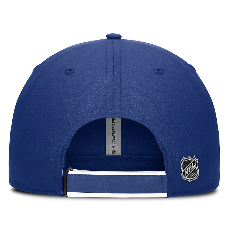Casquette ajustable authentique Pro Rink Pinnacle des Maple Leafs de Toronto pour hommes Fanatics Blue