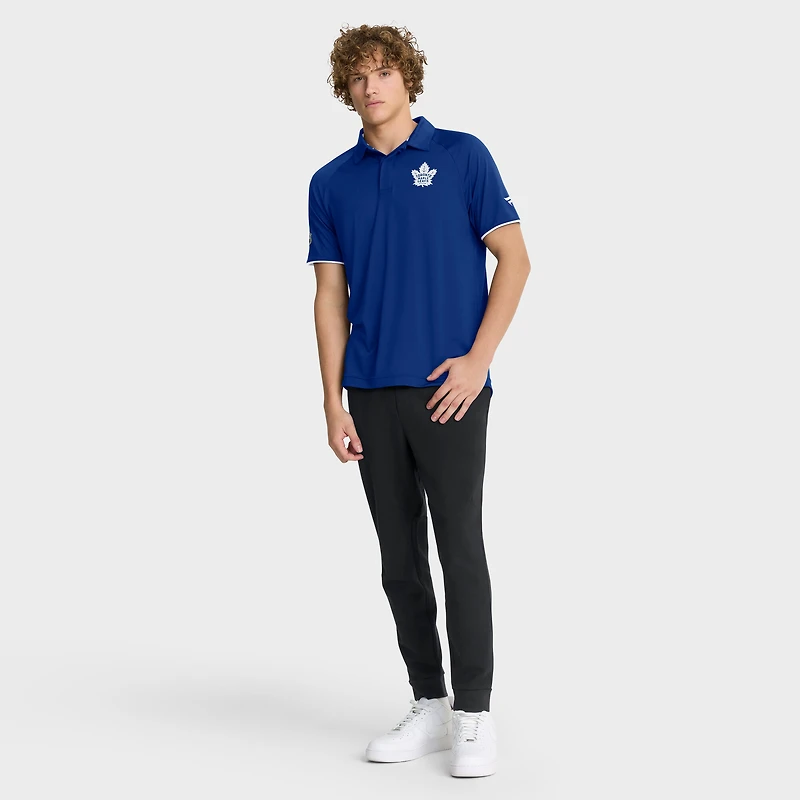 Men's Fanatics Blue Toronto Maple Leafs Authentic Pro Rink Raglan Polo