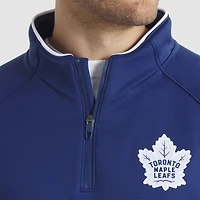 Men's Fanatics Blue Toronto Maple Leafs Authentic Pro Rink Raglan Quarter-Zip Pullover