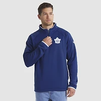 Men's Fanatics Blue Toronto Maple Leafs Authentic Pro Rink Raglan Quarter-Zip Pullover