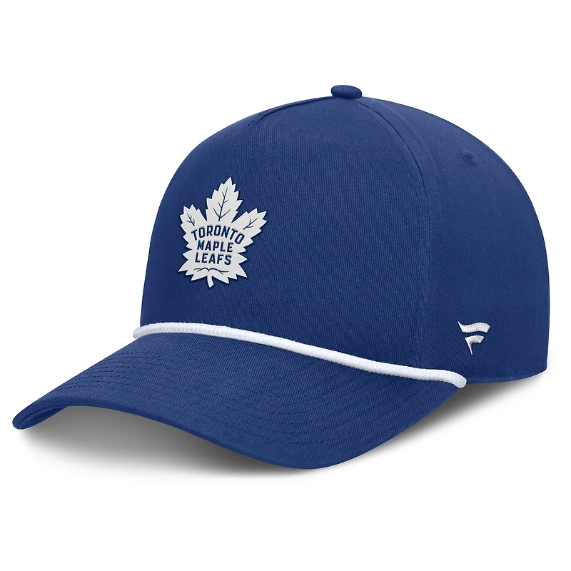 Casquette ajustable en forme de A authentique Pro Rink Roper des Maple Leafs de Toronto Fanatics pour homme, bleue