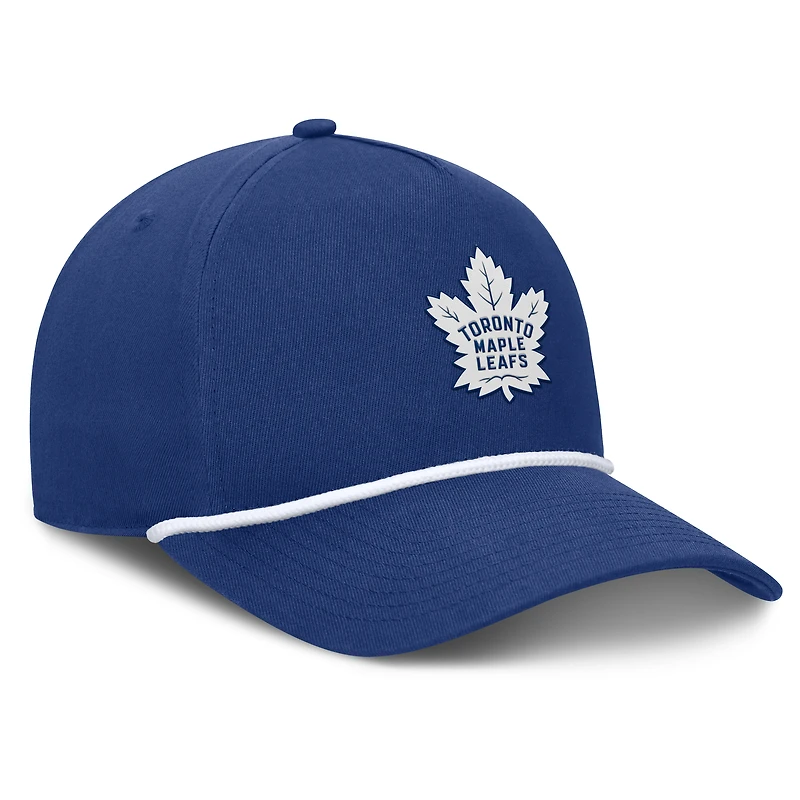 Casquette ajustable en forme de A authentique Pro Rink Roper des Maple Leafs de Toronto Fanatics pour homme, bleue