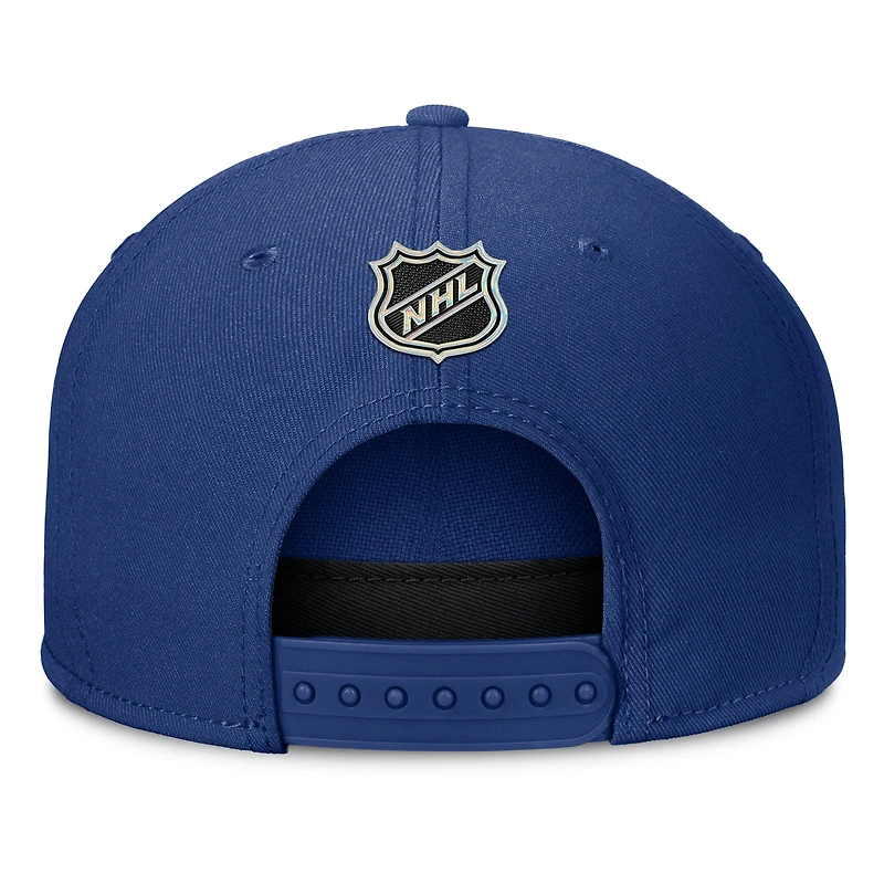 Casquette snapback authentique Pro Rink Team Code des Maple Leafs de Toronto pour homme, bleu fanatiques