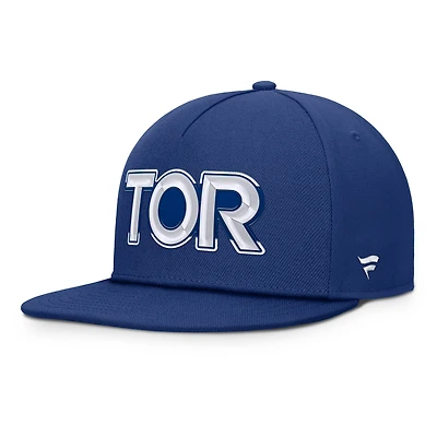 Casquette snapback authentique Pro Rink Team Code des Maple Leafs de Toronto pour homme, bleu fanatiques