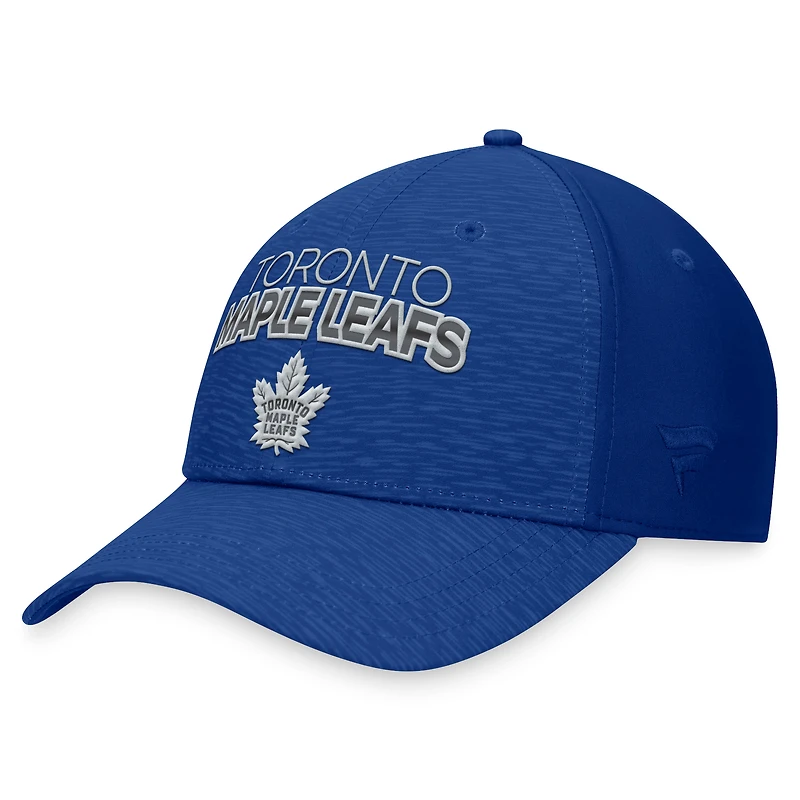 Men's Fanatics Blue Toronto Maple Leafs Authentic Pro Road Stack Logo Flex Hat