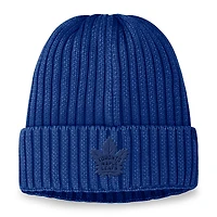 Bonnet en tricot ton sur ton bleu authentique Pro Road des Maple Leafs de Toronto Fanatics pour homme