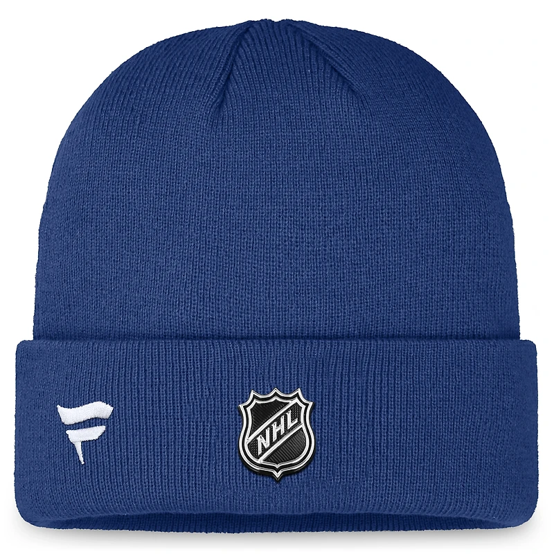 Men's Fanatics Blue Toronto Maple Leafs Authentic Pro Training Camp Cuffed Knit Hat