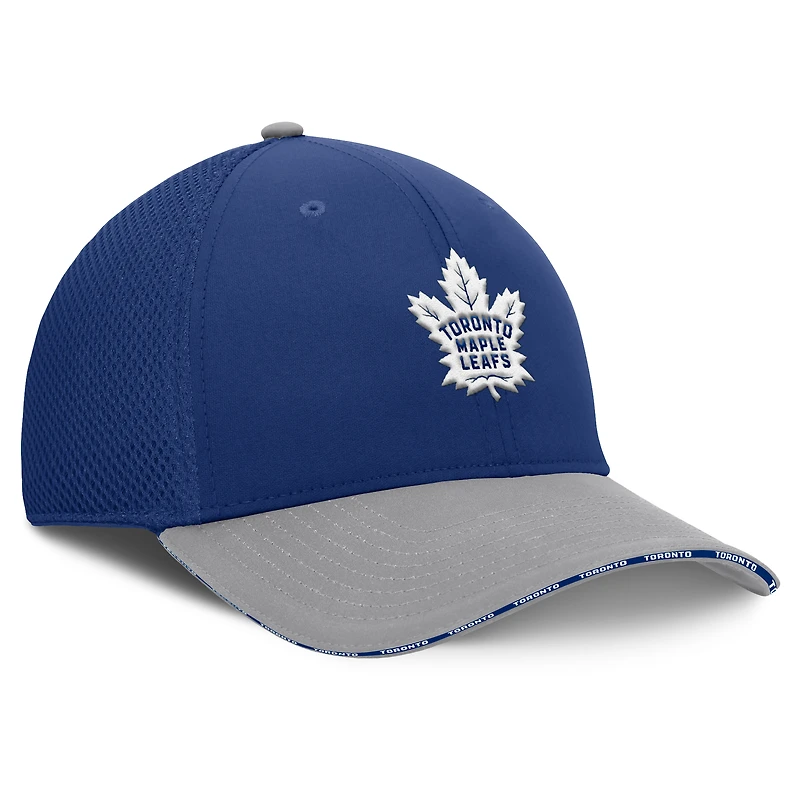 Casquette Fanatics bleue pour homme des Maple Leafs de Toronto Fundamentals Span Flex