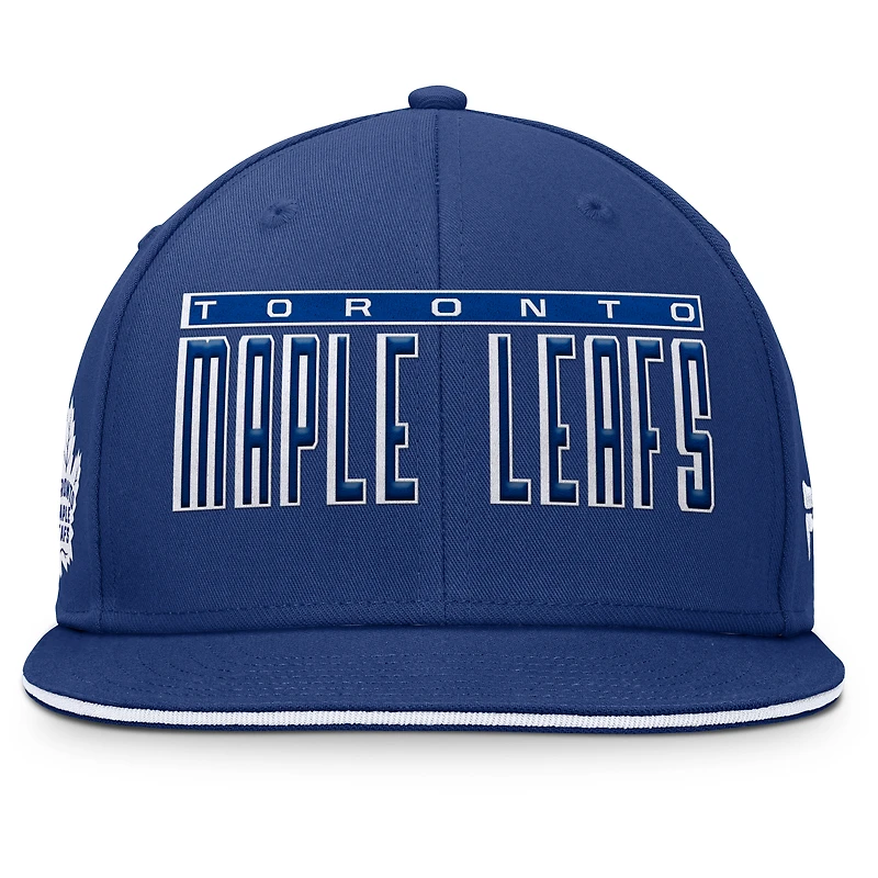 V104531 Leafs 716C HO24 FBC NHL Gino Poly Twill Snapback à bord plat HATMENSNC 00ZB-716C-2GZ-RVG #34
