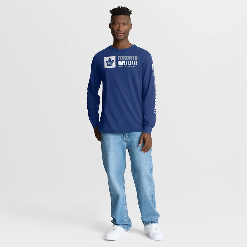 T-shirt à manches longues Fanatics Blue Toronto Maple Leafs Goal Crease Legacy pour homme