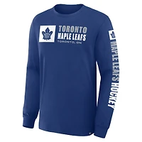 Men's Fanatics Blue Toronto Maple Leafs Goal Crease Legacy Long Sleeve T-Shirt