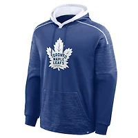 Men's Fanatics Blue Toronto Maple Leafs Goaltender Defender Raglan Pullover Hoodie