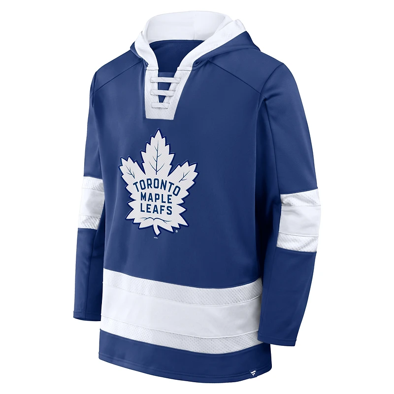 Sweat à capuche en polaire bleu fanatiques pour hommes des Maple Leafs de Toronto Inside Line