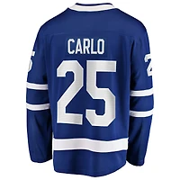 Maillot Breakaway à domicile bleu des Maple Leafs de Toronto Brandon Carlo pour hommes Fanatics