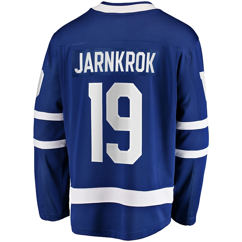 Maillot domicile bleu des Maple Leafs de Toronto, modèle Calle Jarnkrok, pour homme (Fanatics).