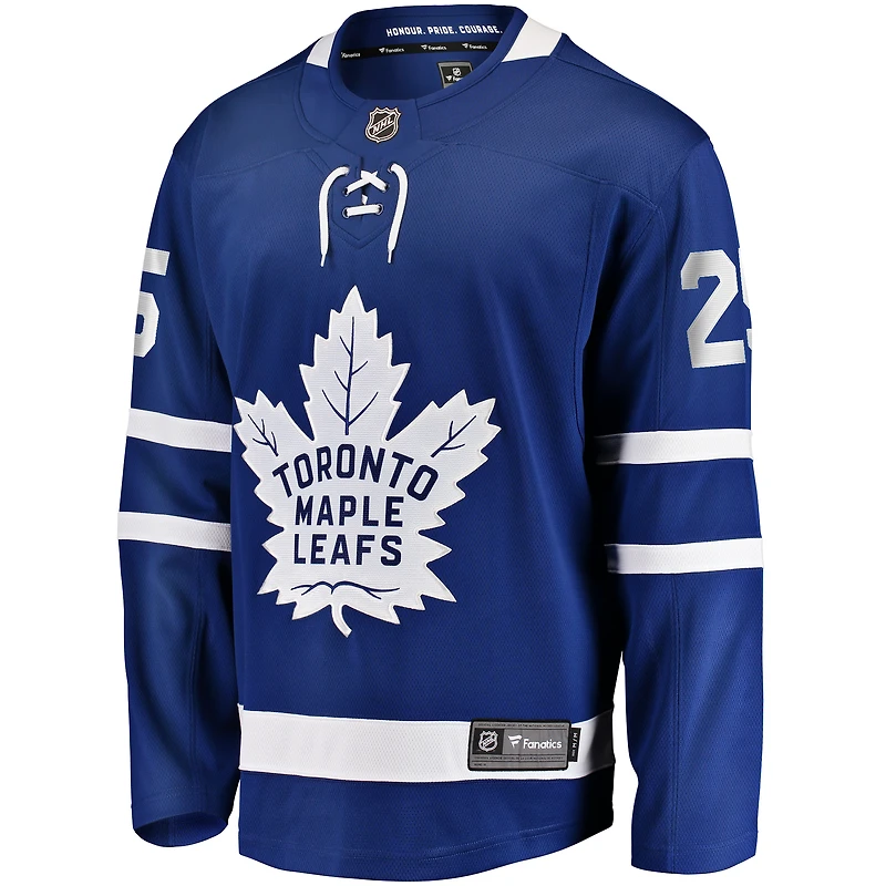 Maillot de joueur échappé Premier Breakaway des Fanatics pour hommes Conor Timmins bleu Maple Leafs Toronto
