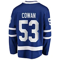 Men's Fanatics Easton Cowan Blue Toronto Maple Leafs Home Breakaway Jersey