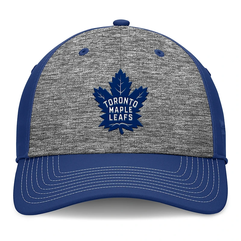 Casquette Fanatics grise/bleue pour homme Toronto Maple Leafs Fundamental Top Shelf 2-Tone Flex