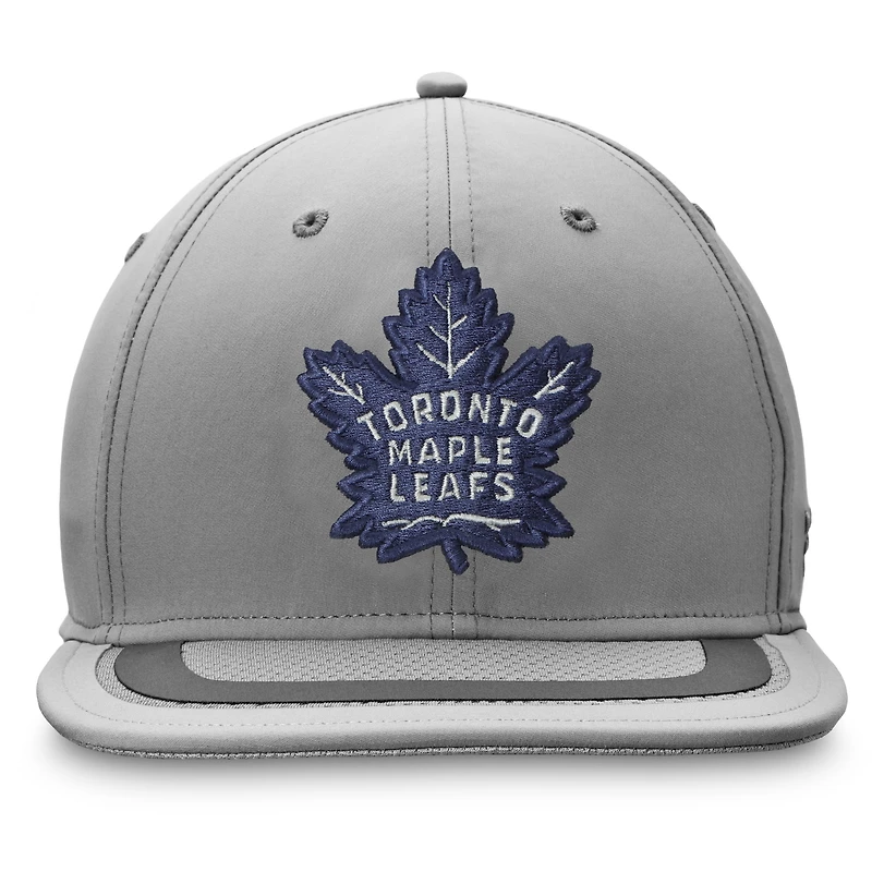 Casquette authentique Pro Home Ice grise pour homme Fanatics Maple Leafs de Toronto