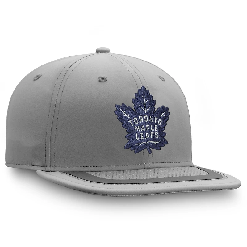 Men's Fanatics Gray Toronto Maple Leafs Authentic Pro Home Ice Snapback Hat