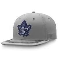 Men's Fanatics Gray Toronto Maple Leafs Authentic Pro Home Ice Snapback Hat