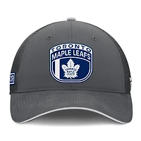 Casquette ajustable pour homme Fanatics Toronto Maple Leafs Authentic Pro Home Ice Trucker grise