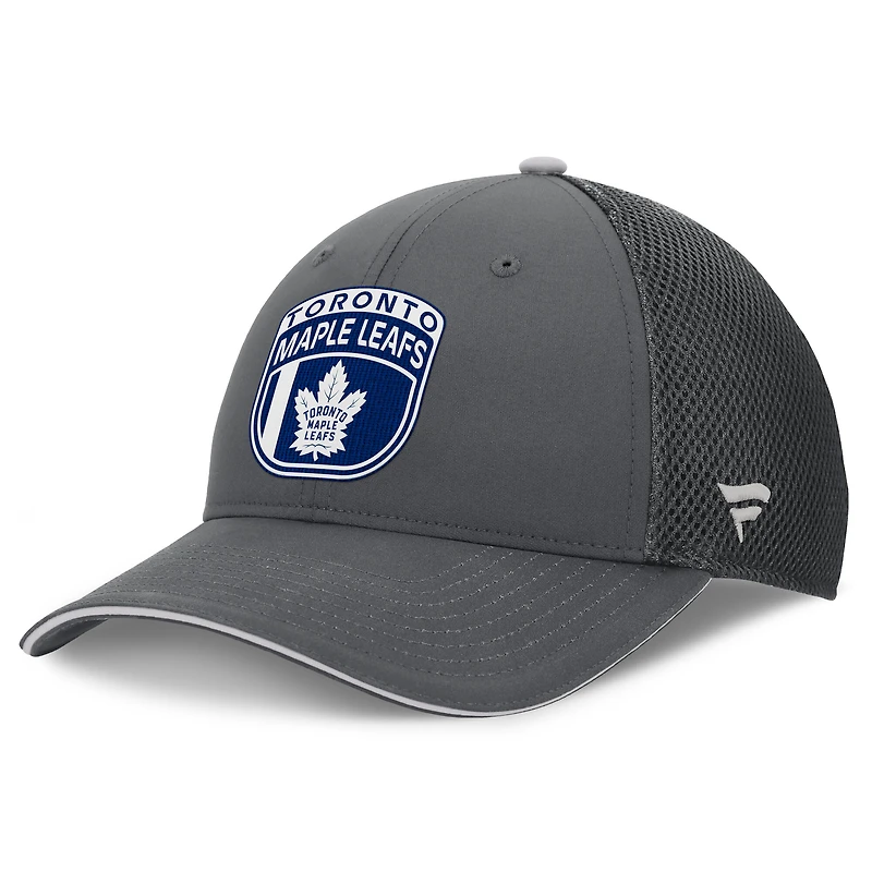 Men's Fanatics Gray Toronto Maple Leafs Authentic Pro Home Ice Trucker Adjustable Hat