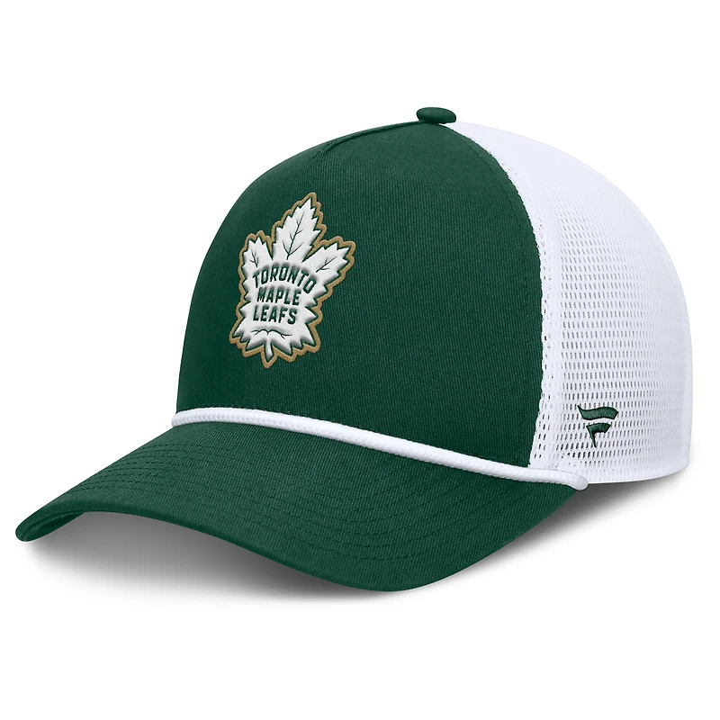 Men's Fanatics Green/White Toronto Maple Leafs Bermuda A-Frame Adjustable Hat