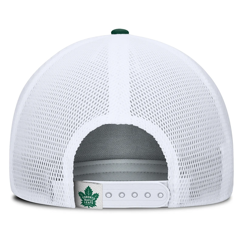 Men's Fanatics Green/White Toronto Maple Leafs Bermuda A-Frame Adjustable Hat