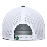 Men's Fanatics Green/White Toronto Maple Leafs Bermuda A-Frame Adjustable Hat