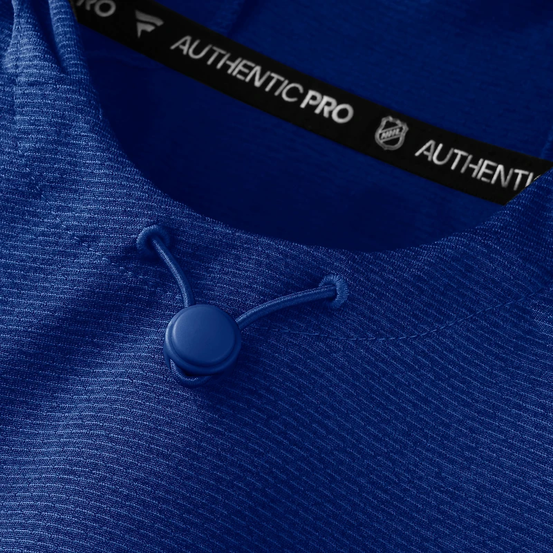 Men's Fanatics Heather Blue Toronto Maple Leafs Authentic Pro Rink Raglan Pullover Hoodie