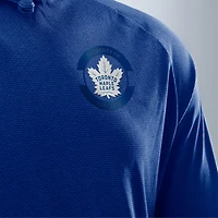 Men's Fanatics Heather Blue Toronto Maple Leafs Authentic Pro Rink Raglan Pullover Hoodie